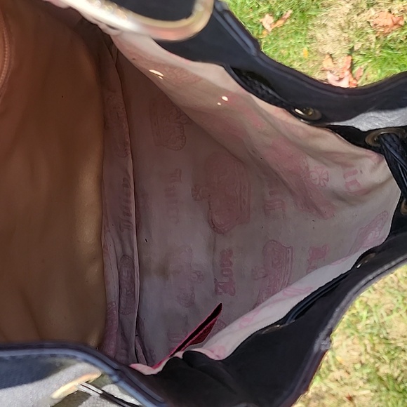 Rare 💎Vintage Leather Juicy Couture Bling Crystal Bag! - Picture 5 of 10